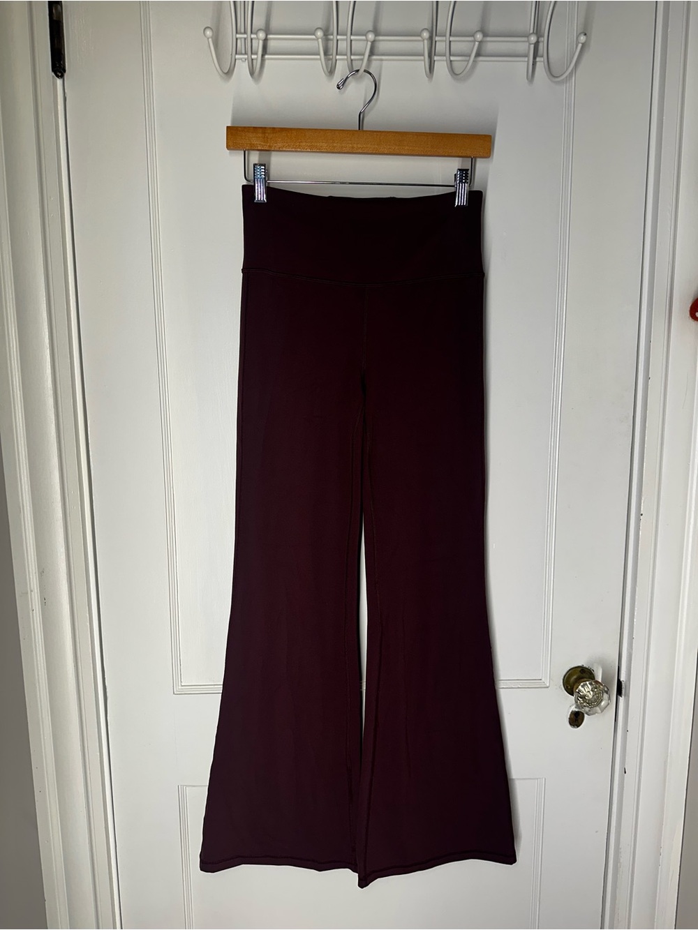 Athleta Wide-Leg High-Rise Yoga Pants in Deep Burgundy